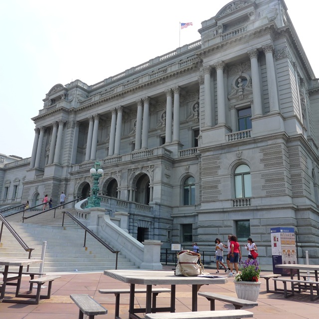 The Library of Congress - with my bag in the foreground
